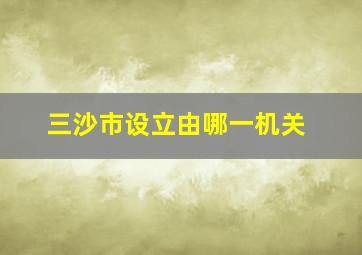 三沙市设立由哪一机关