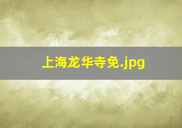 上海龙华寺免