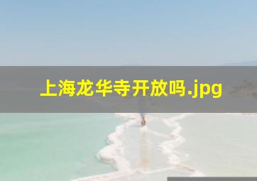 上海龙华寺开放吗