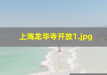 上海龙华寺开放