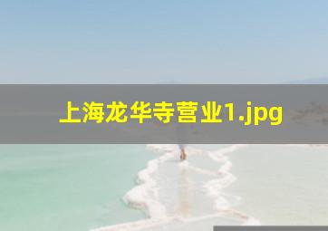 上海龙华寺营业