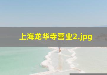 上海龙华寺营业