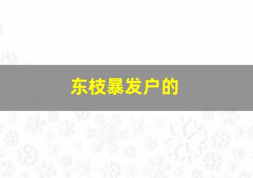 东枝暴发户的