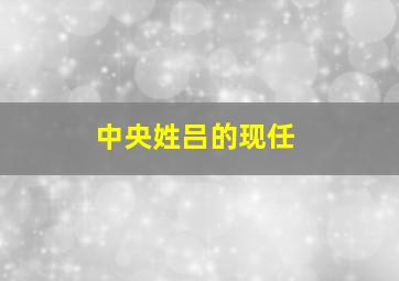 中央姓吕的现任