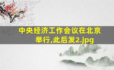 中央经济工作会议在北京举行,此后发