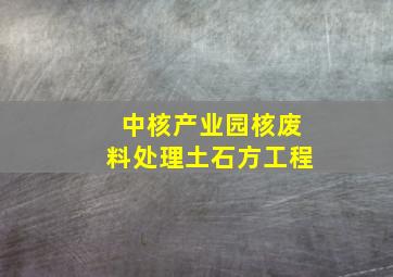 中核产业园核废料处理土石方工程
