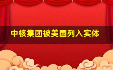 中核集团被美国列入实体