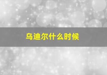 乌迪尔什么时候