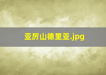 亚厉山德里亚