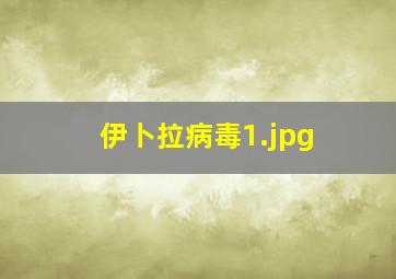伊卜拉病毒