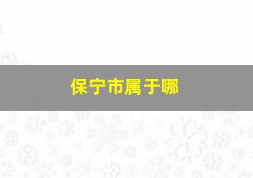 保宁市属于哪