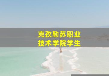 克孜勒苏职业技术学院学生