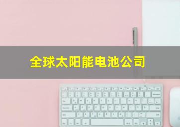 全球太阳能电池公司