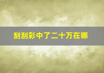 刮刮彩中了二十万在哪