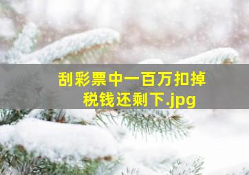 刮彩票中一百万扣掉税钱还剩下