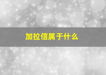 加拉信属于什么