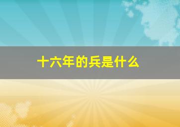 十六年的兵是什么