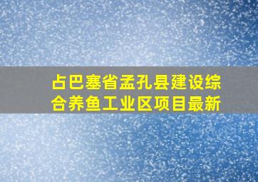 占巴塞省孟孔县建设综合养鱼工业区项目最新
