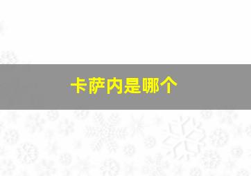 卡萨内是哪个