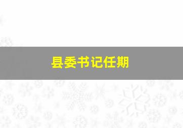 县委书记任期