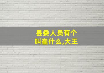 县委人员有个叫崔什么,大王