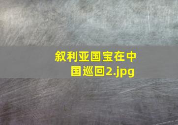 叙利亚国宝在中国巡回