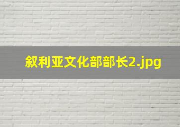 叙利亚文化部部长