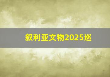 叙利亚文物2025巡