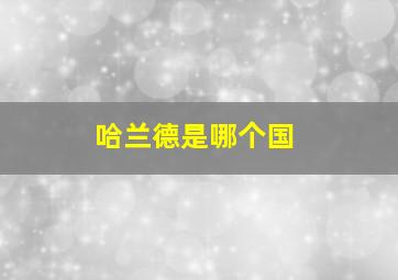 哈兰德是哪个国