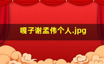 嘎子谢孟伟个人
