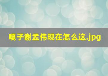 嘎子谢孟伟现在怎么这