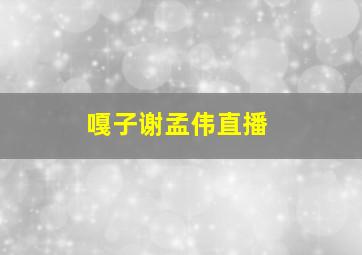 嘎子谢孟伟直播