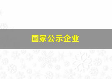 国家公示企业