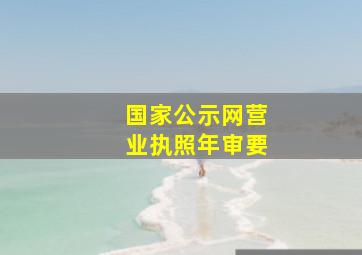 国家公示网营业执照年审要