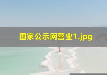 国家公示网营业