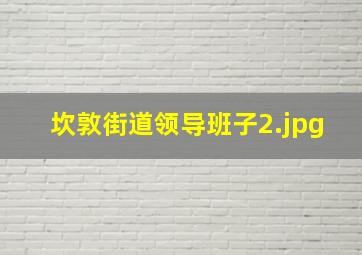 坎敦街道领导班子