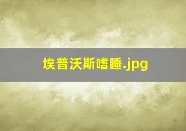 埃普沃斯嗜睡
