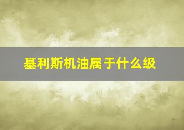 基利斯机油属于什么级