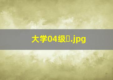 大学04级�