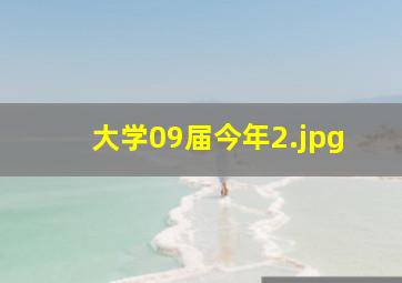大学09届今年