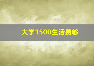 大学1500生活费够
