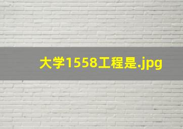 大学1558工程是