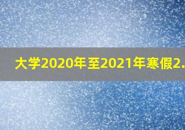 大学2020年至2021年寒假