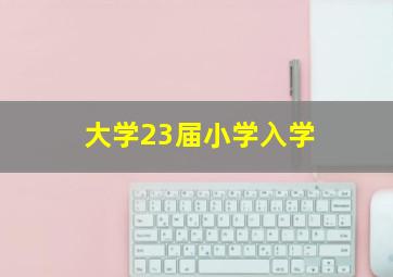 大学23届小学入学