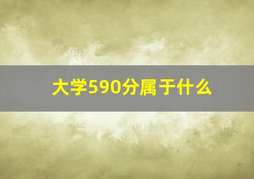 大学590分属于什么