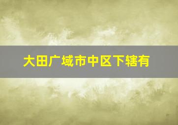 大田广域市中区下辖有