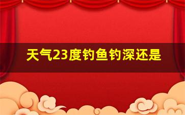 天气23度钓鱼钓深还是