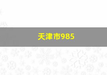 天津市985