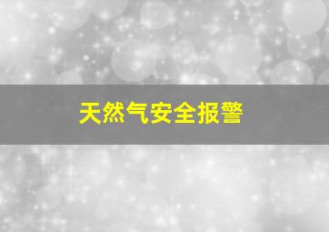 天然气安全报警