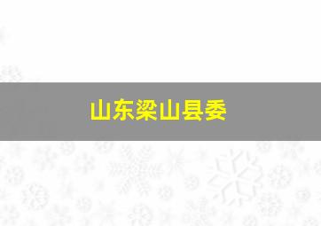山东梁山县委